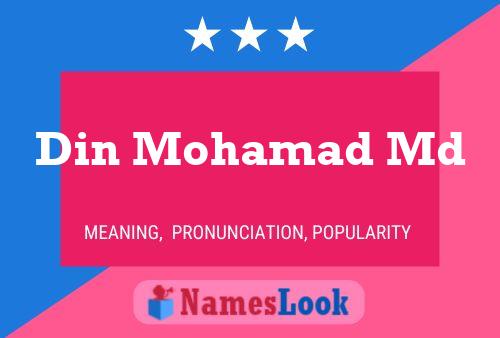 Din Mohamad Md Name Poster