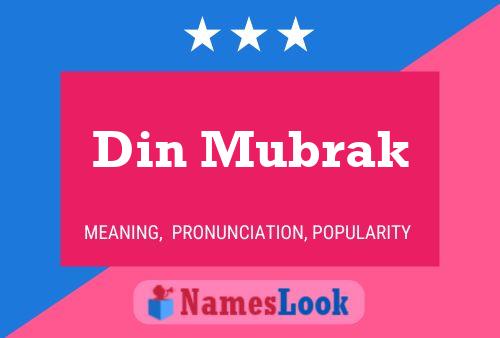 Din Mubrak Name Poster