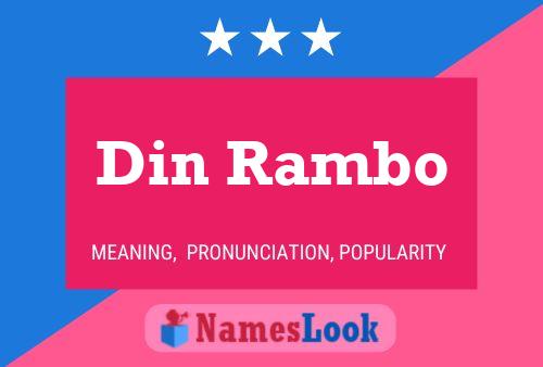 Din Rambo Name Poster