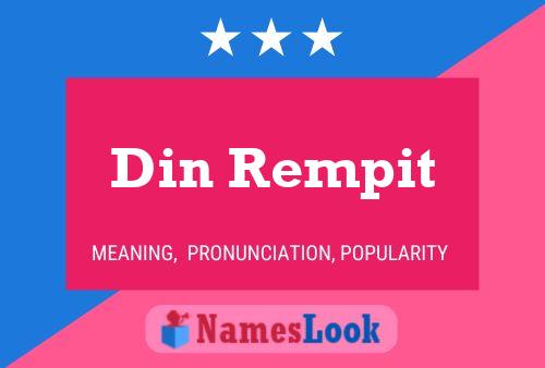 Din Rempit Name Poster