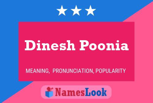 Dinesh Poonia Name Poster