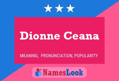 Dionne Ceana Name Poster