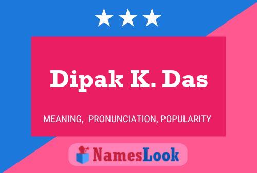 Dipak K. Das Name Poster