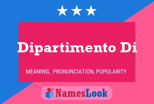 Dipartimento Di Name Poster