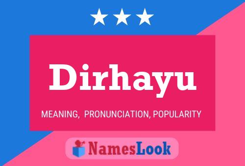 Dirhayu Name Poster