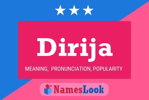 Dirija Name Poster