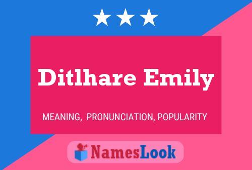 Ditlhare Emily Name Poster