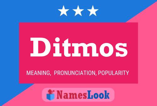 Ditmos Name Poster