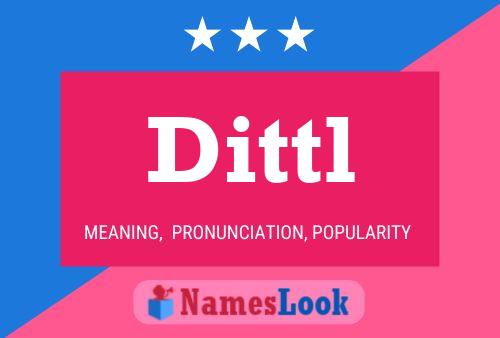 Dittl Name Poster