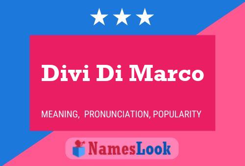 Divi Di Marco Name Poster