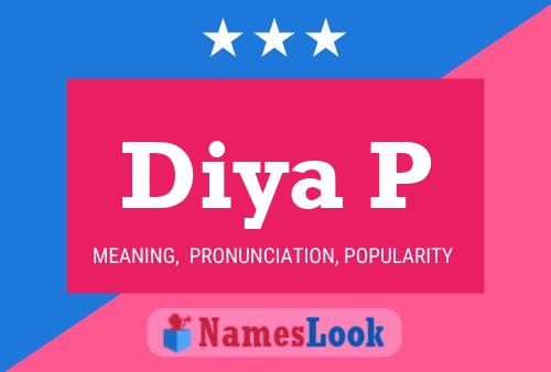 Diya P Name Poster