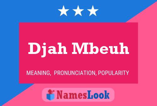 Djah Mbeuh Name Poster