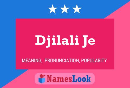 Djilali Je Name Poster