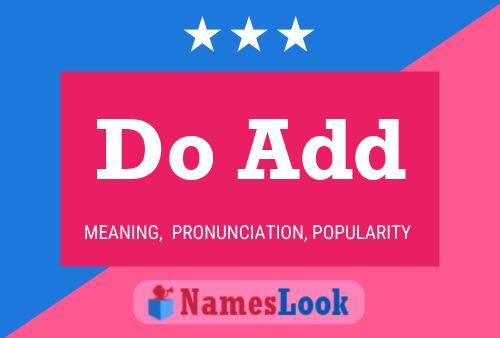 Do Add Name Poster