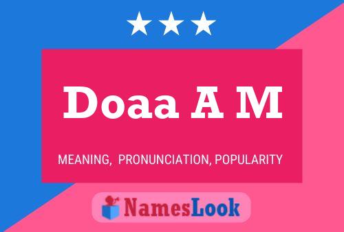 Doaa A M Name Poster