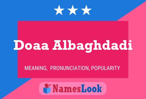 Doaa Albaghdadi Name Poster