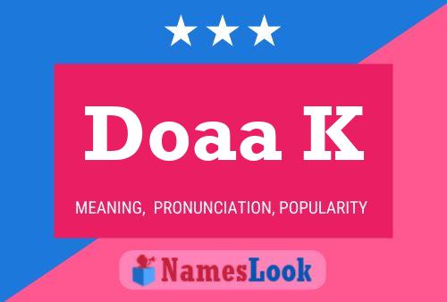 Doaa K Name Poster