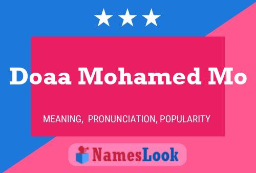 Doaa Mohamed Mo Name Poster