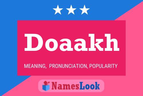 Doaakh Name Poster