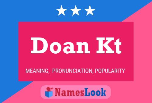 Doan Kt Name Poster