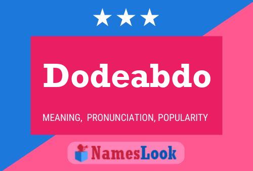 Dodeabdo Name Poster