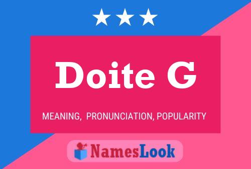 Doite G Name Poster