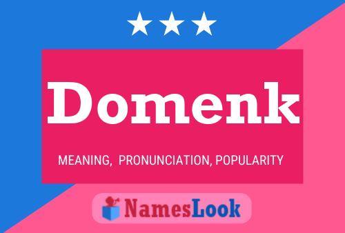 Domenk Name Poster