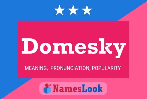 Domesky Name Poster