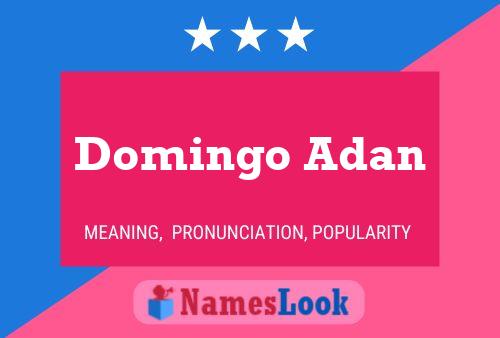 Domingo Adan Name Poster