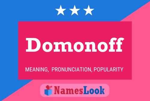 Domonoff Name Poster