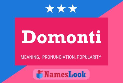 Domonti Name Poster