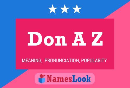 Don A Z Name Poster