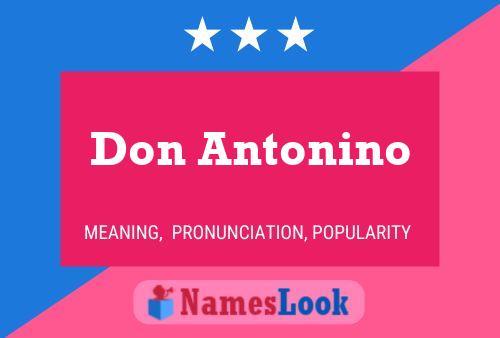 Don Antonino Name Poster