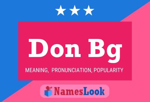 Don Bg Name Poster