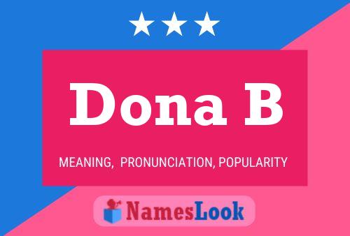 Dona B Name Poster