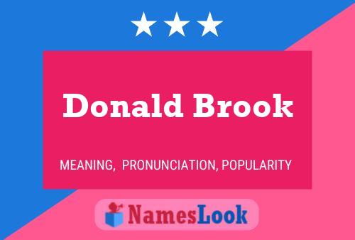 Donald Brook Name Poster