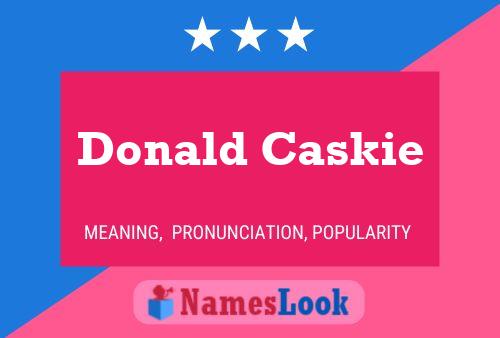 Donald Caskie Name Poster