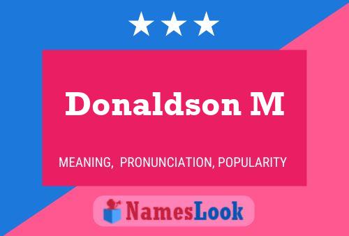 Donaldson M Name Poster