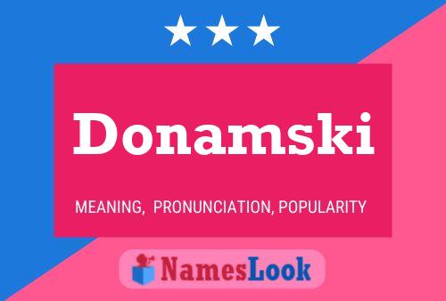 Donamski Name Poster