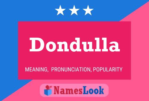 Dondulla Name Poster