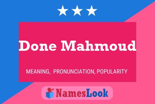 Done Mahmoud Name Poster