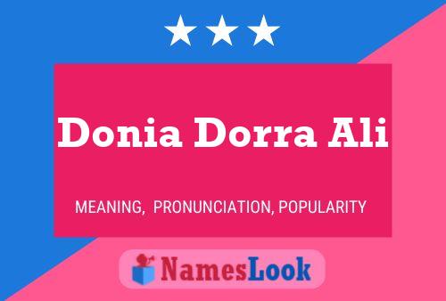 Donia Dorra Ali Name Poster