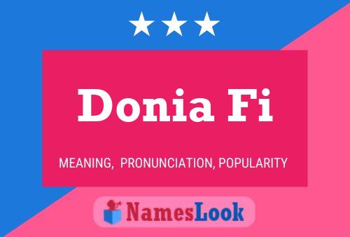 Donia Fi Name Poster