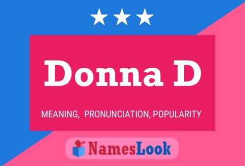 Donna D Name Poster