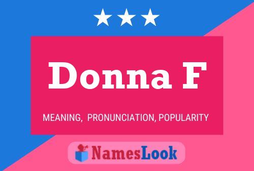 Donna F Name Poster