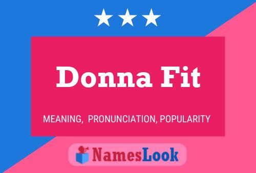 Donna Fit Name Poster