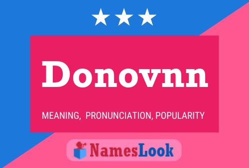 Donovnn Name Poster