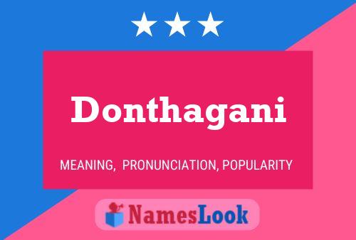 Donthagani Name Poster