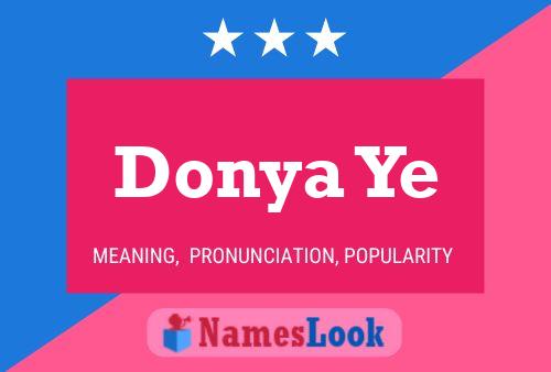 Donya Ye Name Poster