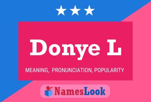 Donye L Name Poster